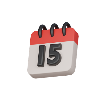 15th the fifteenth day  3D Icon