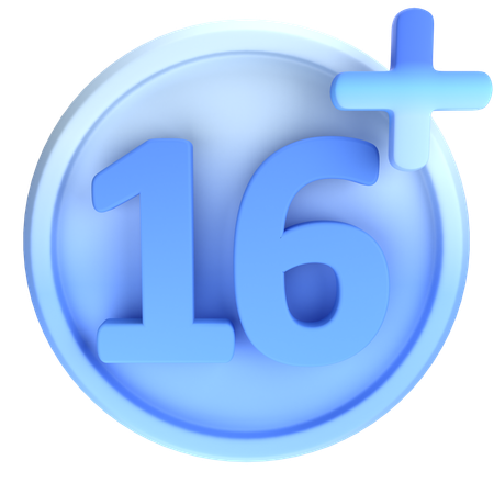 16 ans et plus  3D Icon