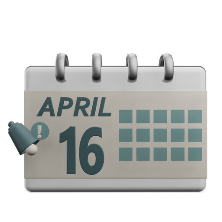 16 april  3D Icon