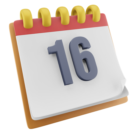 16 Date  3D Icon