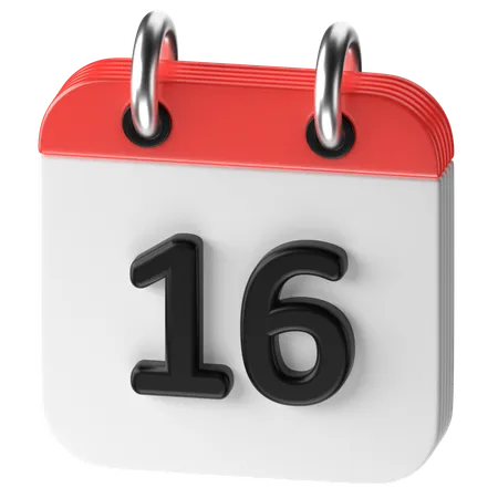 16 Date  3D Icon