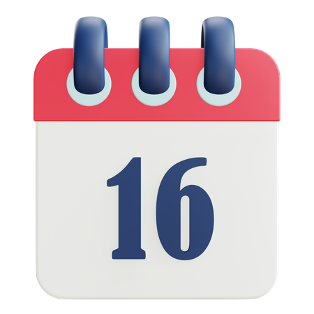 16 Date  3D Icon