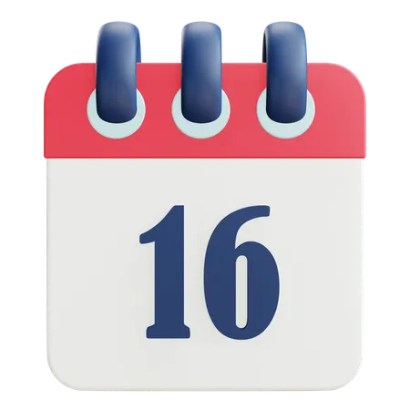 16 Date  3D Icon