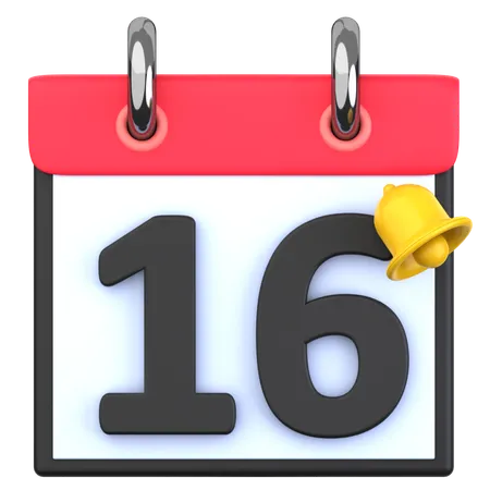 16 Date  3D Icon