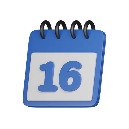 16 Date  3D Icon