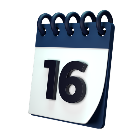 16 Date  3D Icon
