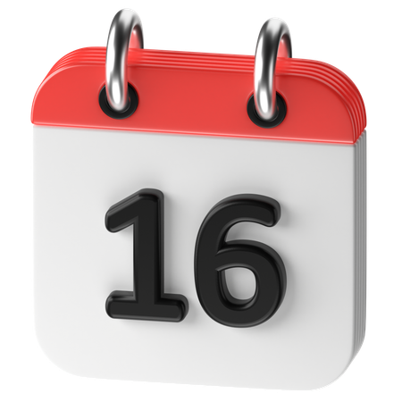 16 Date  3D Icon