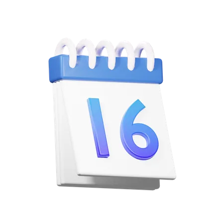 16 Datum  3D Icon