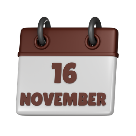 16 de novembro  3D Icon