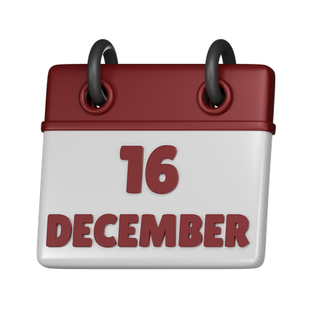 16 December  3D Icon