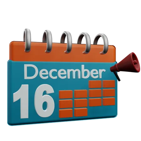 16 December  3D Icon