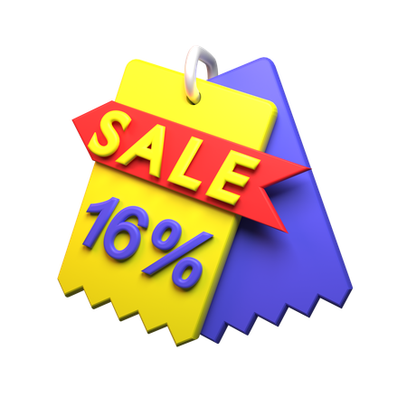 16% Discount  3D Icon