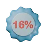 16% Discount Badge