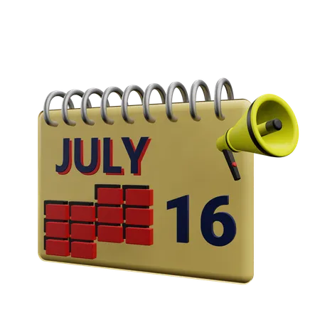 16 july  3D Icon