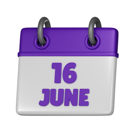 16 de junio  3D Icon