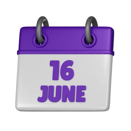 16 de junio  3D Icon