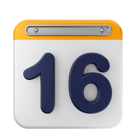 16. Kalender  3D Icon