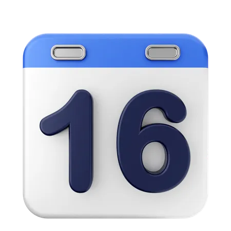 16. Kalender  3D Icon