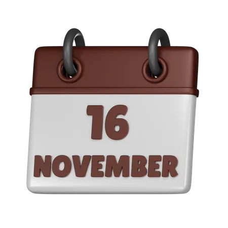 16. November  3D Icon