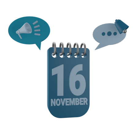 16 novembre  3D Icon