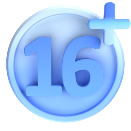16 Plus  3D Icon