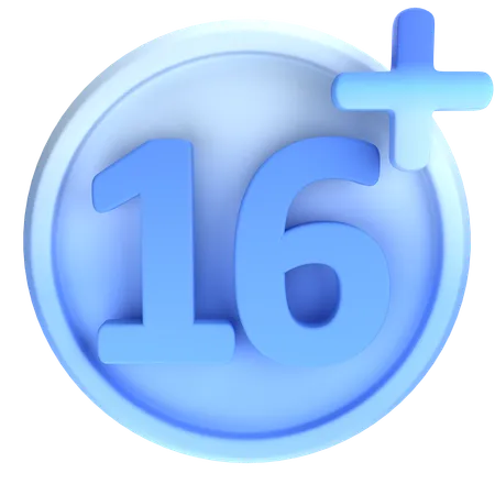 16 Plus  3D Icon