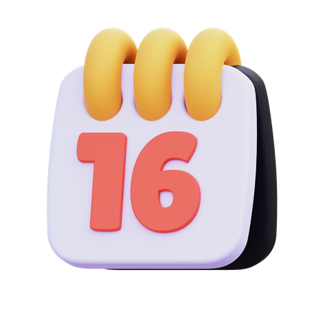 16. September  3D Icon