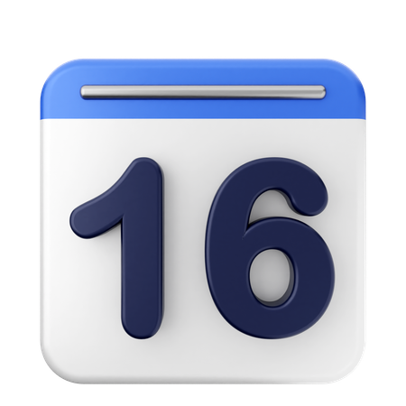 16ème calendrier  3D Icon