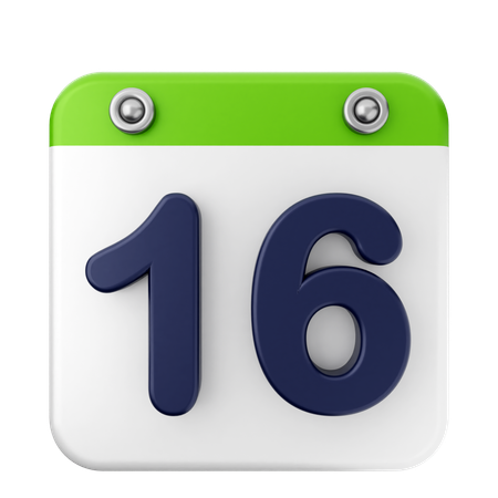 16ème calendrier  3D Icon