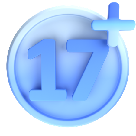 17 ans et plus  3D Icon
