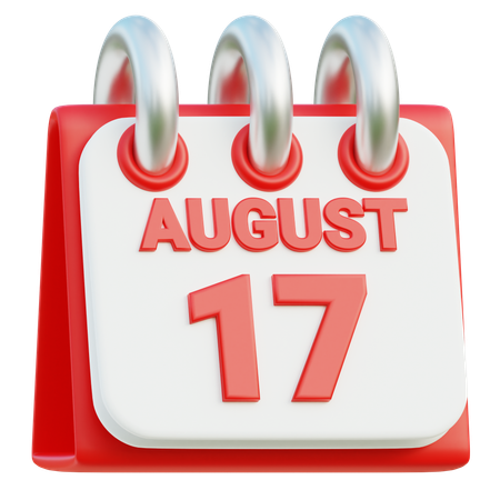 17. August  3D Icon