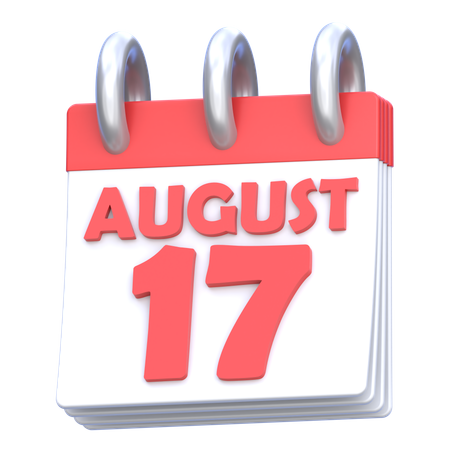 17. August  3D Icon