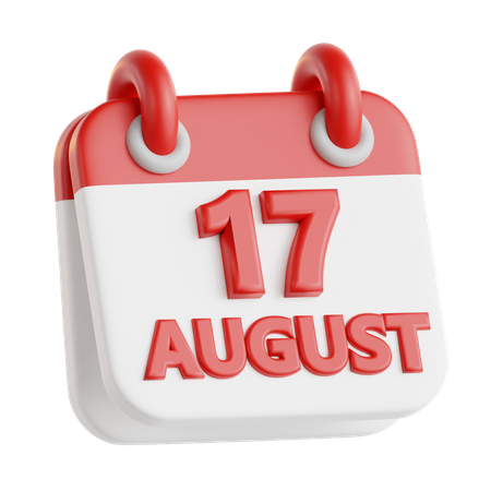 17. August  3D Icon