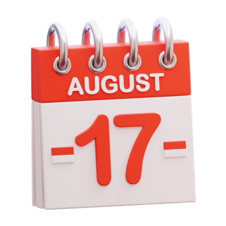 17. August  3D Icon