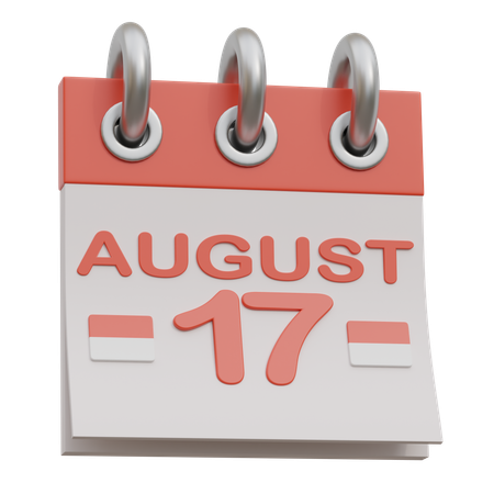 17. August  3D Icon
