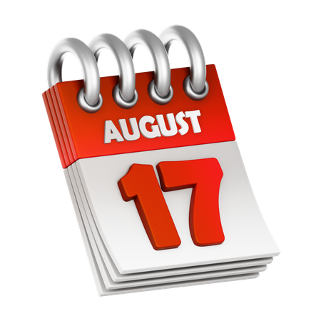 17. August  3D Icon
