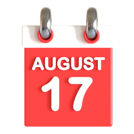 17 August  3D Icon