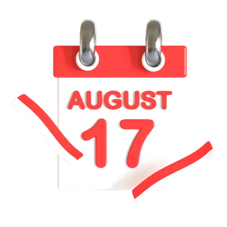 17 August  3D Icon