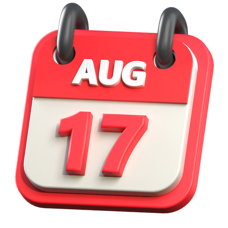 17 August  3D Icon