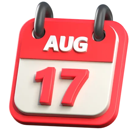 17 August  3D Icon