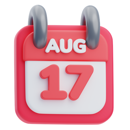 17 August  3D Icon