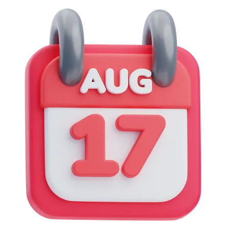 17 August  3D Icon