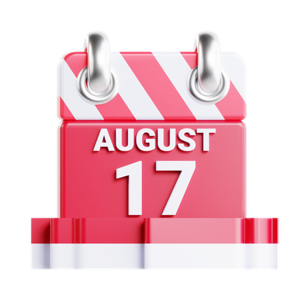 17. August  3D Icon