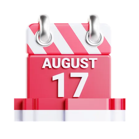 17. August  3D Icon