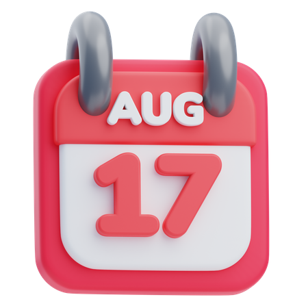 17 August  3D Icon