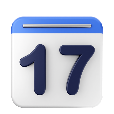 Calendario 17  3D Icon