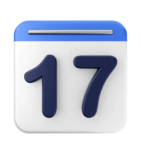 Calendario 17  3D Icon