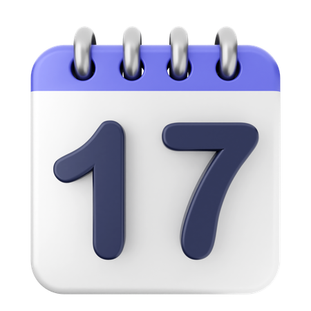 Calendario 17  3D Icon