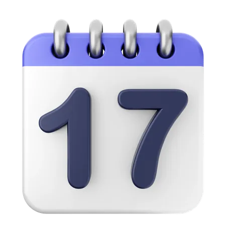 Calendario 17  3D Icon