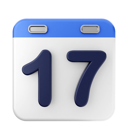 Calendario 17  3D Icon